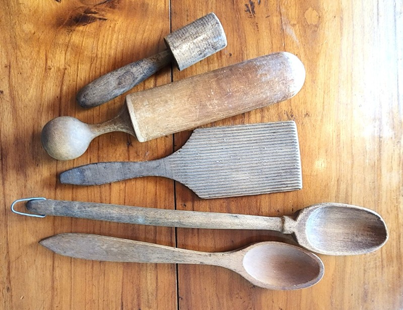 Antique/Vintage Wooden  Primitive Kitchen Tools Rustic Farmhouse