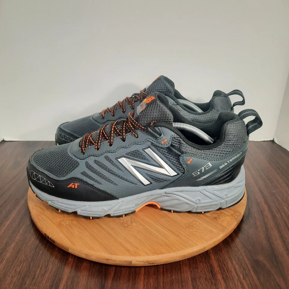 New Balance 573 Todo Terreno Para Hombres 12 4E Extra Anchas Negras Trail Running Tenis Foto 3 de 4