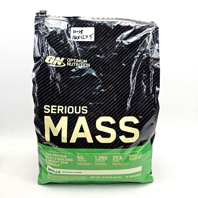 Optimum Nutrition Serious Mass Protein Vanilla 12lb Weight Gainer BB 18May26