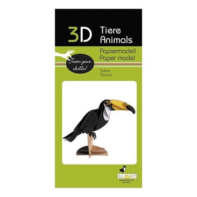 Fridolin 3D Papiermodell Tukan