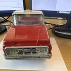 vintage tonka red white pressed steel pickup truck toy vehicle collectible