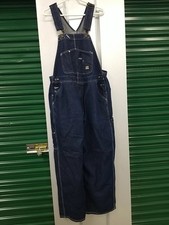 Mens Berne Bib Overalls Coveralls Dark Wash Size 42-30