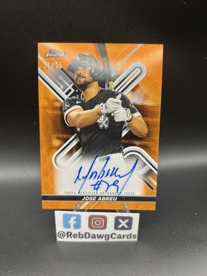 2022 Topps Finest - Finest Autographs José Abreu #FA-JAB Orange Wave...