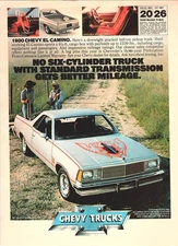1980 Chevy El Camino Sports Magazine Print Ad - downright practical half-ton