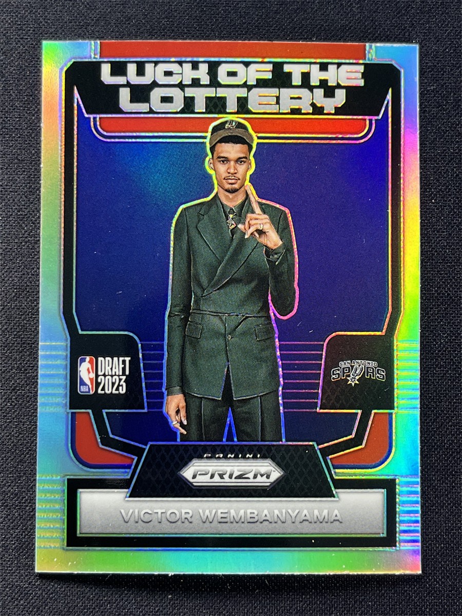 2023-24 Panini Prizm Victor Wembanyama #7 Silver Luck Of The Lottery RC Rookie