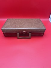 Vintage 24 Cassette Tape Storage Portable Case Faux Leather
