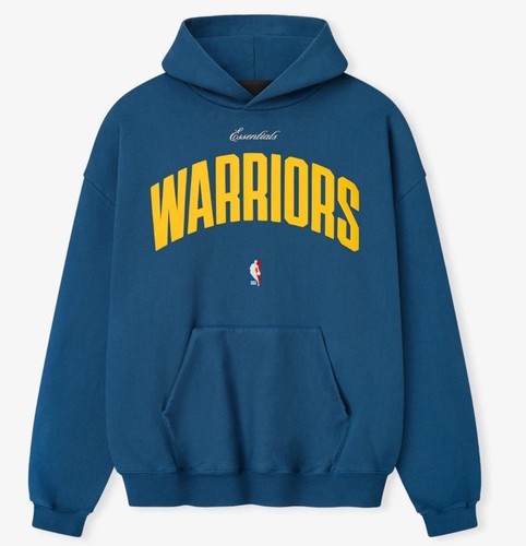 Golden State Warriors Fear of God Essentials X NBA 90's Hoodie Blue XL NWT $275
