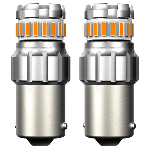 AUXITO 1156 7506 LED Turn Signal Light Amber Canbus No Hyper Flash Error Free 2X - Picture 11 of 11