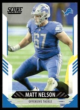 2021 Score Matt Nelson Detroit Lions #292