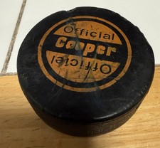 Cooper Hockey Puck Vintage NHL 1970s Official Made in Czechoslovakia   