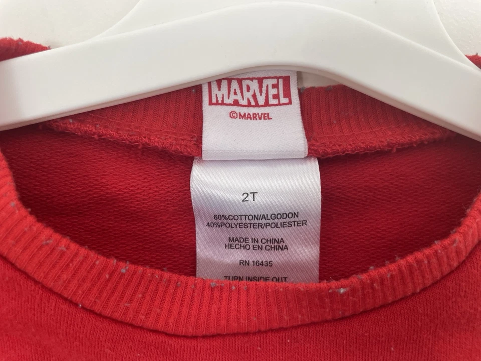 Camisa roja manga larga cuello redondo 2T Marvel Spidey niños pequeños Spin Ghost-Spider Foto 3 de 4