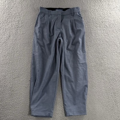 Democracy Womens Pants Blue Size 6P Ab Solution Pleated Tapered Polyester Blend