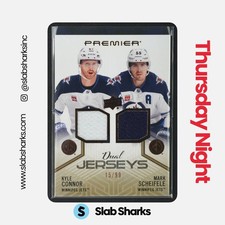 2024 UPPER DECK PREMIER #PD-CS KYLE CONNOR MARK SCHEIFELE DUAL JERSEY MEM /99