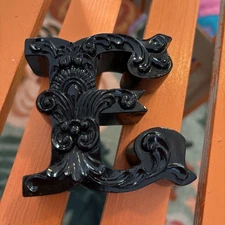 3+" Letter Initial E Paisley Scrolled Decor Monogram Wedding Nursery Kid Room