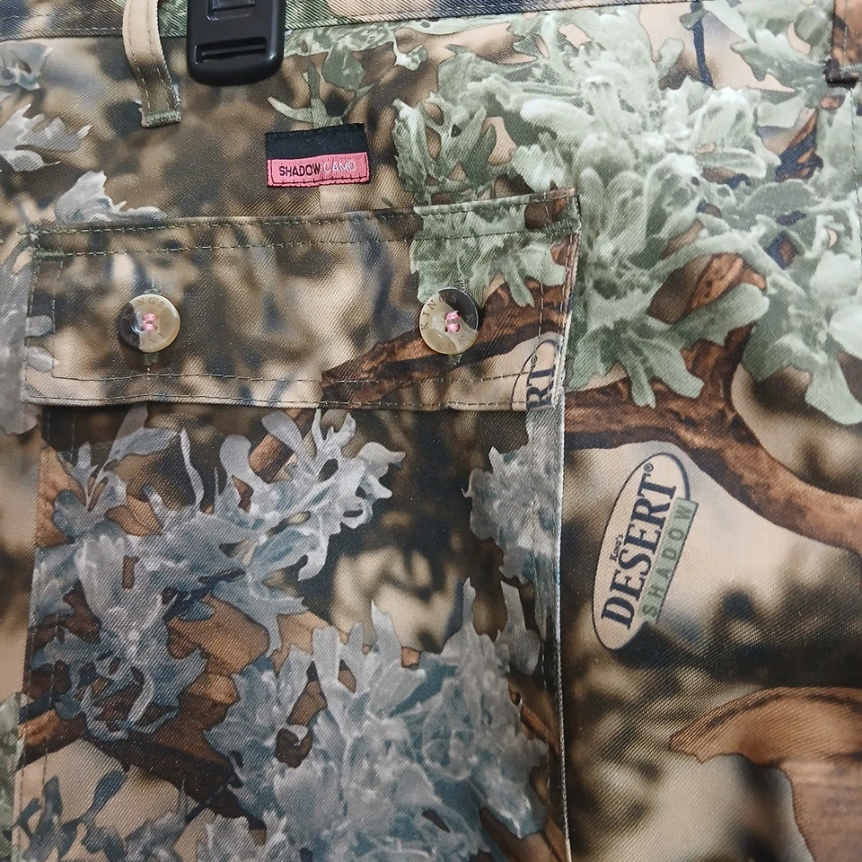 King's Desert Shadow Camo Pants Women's 10 (36x32) Cargo Hunter Series Pink Logo - Image 3 of 4