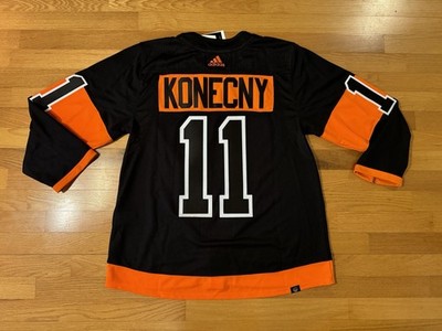 New 56 Adidas Travis Konecny #11 Philadelphia Flyers Authentic