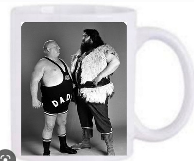 Big Daddy und Gaint Haystacks Ringen Kaffeebecher Spülmaschinenfest Neu
