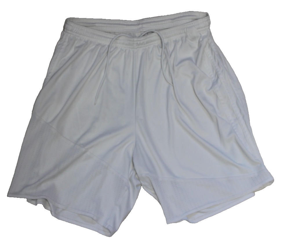 Adidas Climacool Soccer Shorts Women's Size Large White 3-Stripe Athletic Mesh