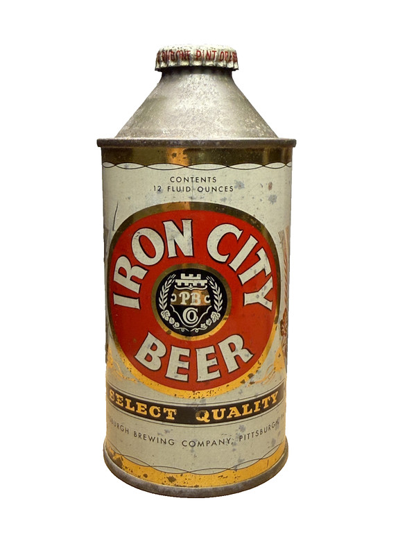 Iron City 12-ounce Empty Cone Top Beer Can Pittsburgh Brewing Co