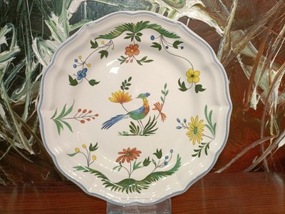 GIEN France OISEAUX DE PARADIS - schöner Teller / Dessertteller Ø 18,5cm