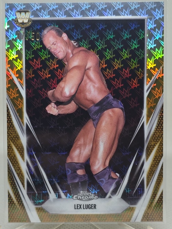 2026 Topps Chrome WWE LEX LUGER Gold Logofractor #'d /50 