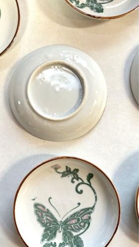 Two Imprint Flower Butterfly PatternPlates Tableware AntiquePlates ImprintPlates - Picture 4 of 8