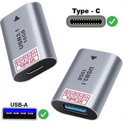 USB-C Female to USB 3.0 A Female Adapter Compact Design