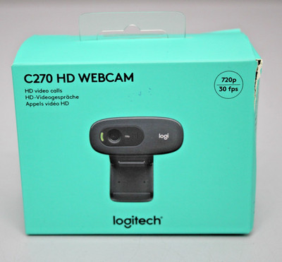 Logitech C270 Webcam, HD 720p, 60° Sichtfeld Fester Fokus, Belichtungskorrektur,