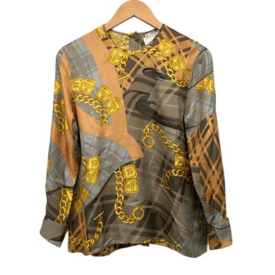 CELINE Gray Beige Dark yellow Multi Women's Cutsew