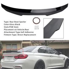 Gloss Black Rear Boot Spoiler For BMW 4 Series F33 Convertible 2013+ PMS Style