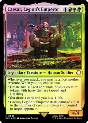 MTG ** FOIL ** Caesar, Legion's Emperor - Universes Beyond: Fallout