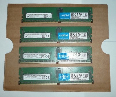 Micron 32GB (4x 8GB) PC4-2133P DDR4 ECC Server Memory Crucial