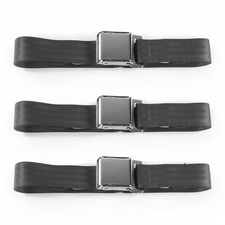 Ford 1941 - 1948 Airplane 2pt Charcoal Lap Bucket Seat Belt Kit - 2 Belts