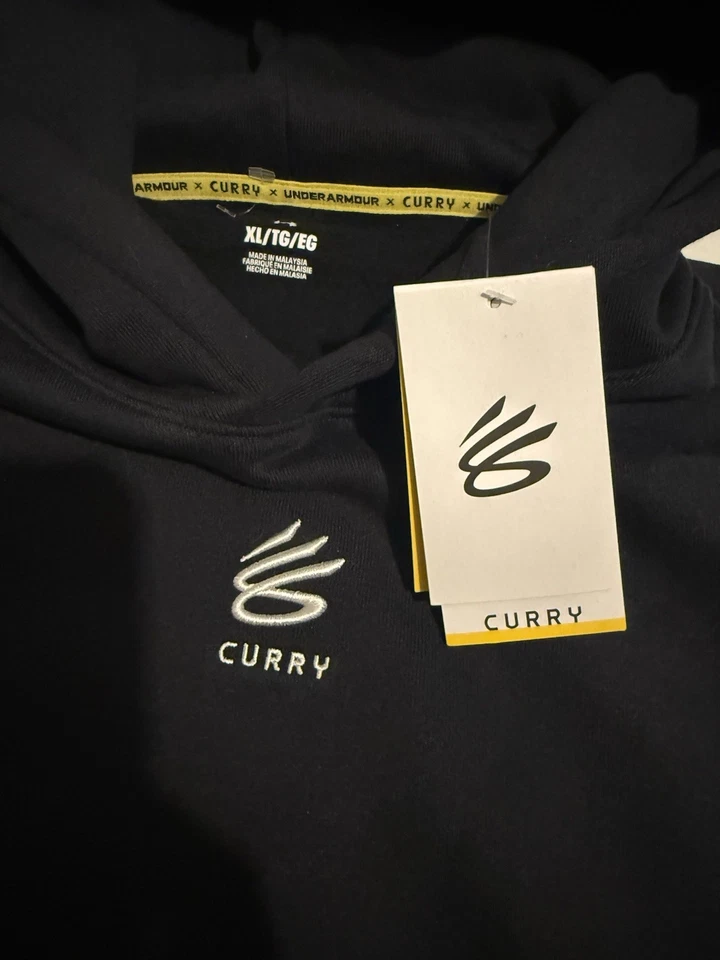 Under Armour Steph Curry 'Splash' Sudadera con Capucha (Negro/Blanco) Resistente, Triple Negro Foto 2 de 4