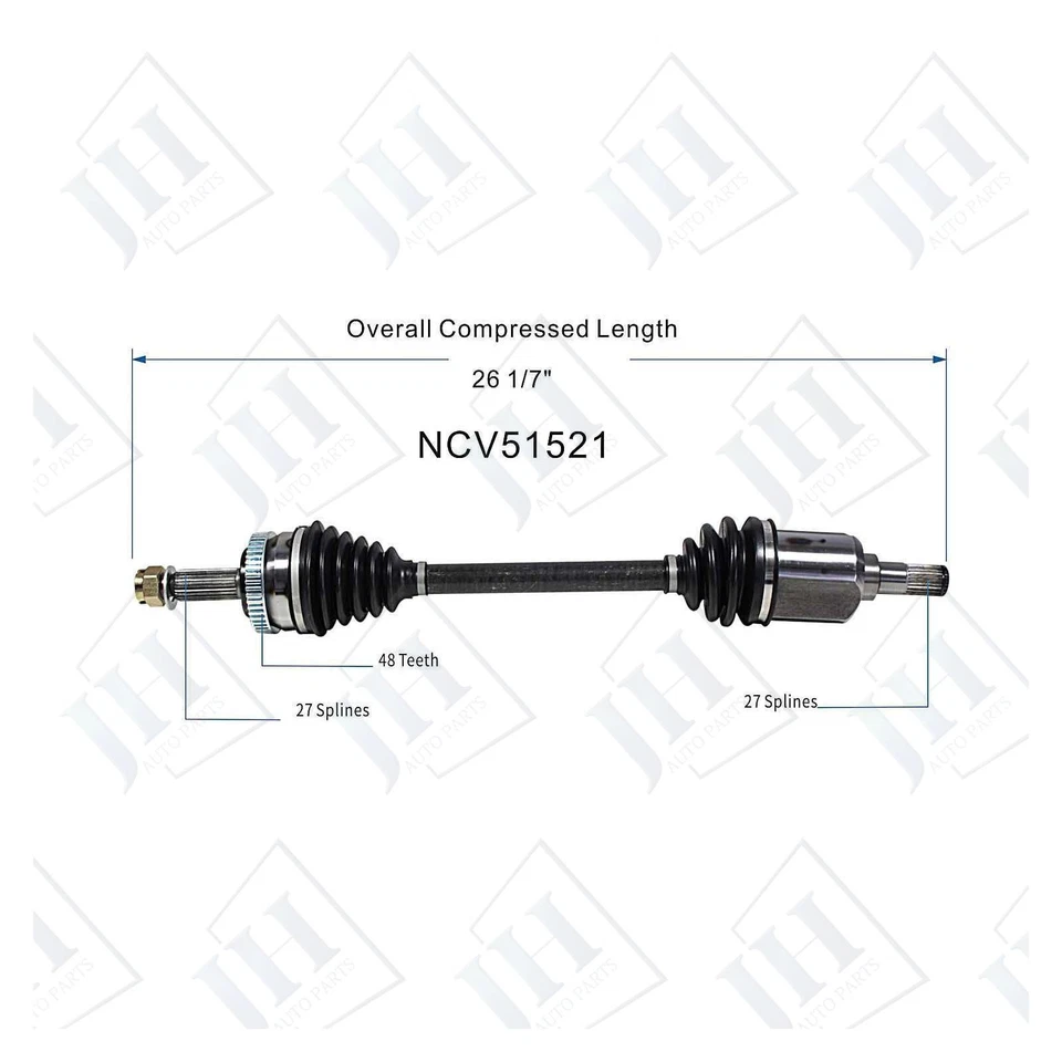 Eje CV conductor delantero izquierdo original para Hyundai Tucson 2005-2009 V6-2,7 L tracción delantera 4x4 Foto 2 de 4