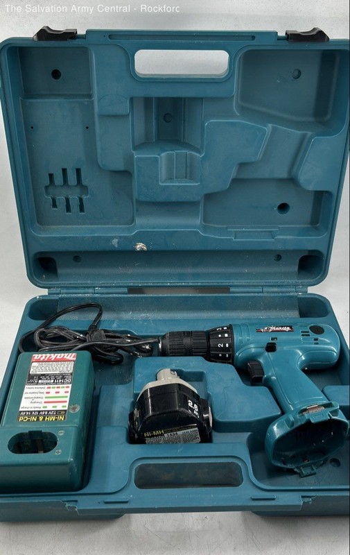 Makita Blue 12V Power Tool Handheld Cordless Drill With Hard Case