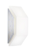 WandaußEnleuchte 1X E27 Max. 75W/230V Edelstahl Opalglas 28,5X12,5X11Cm IP44
