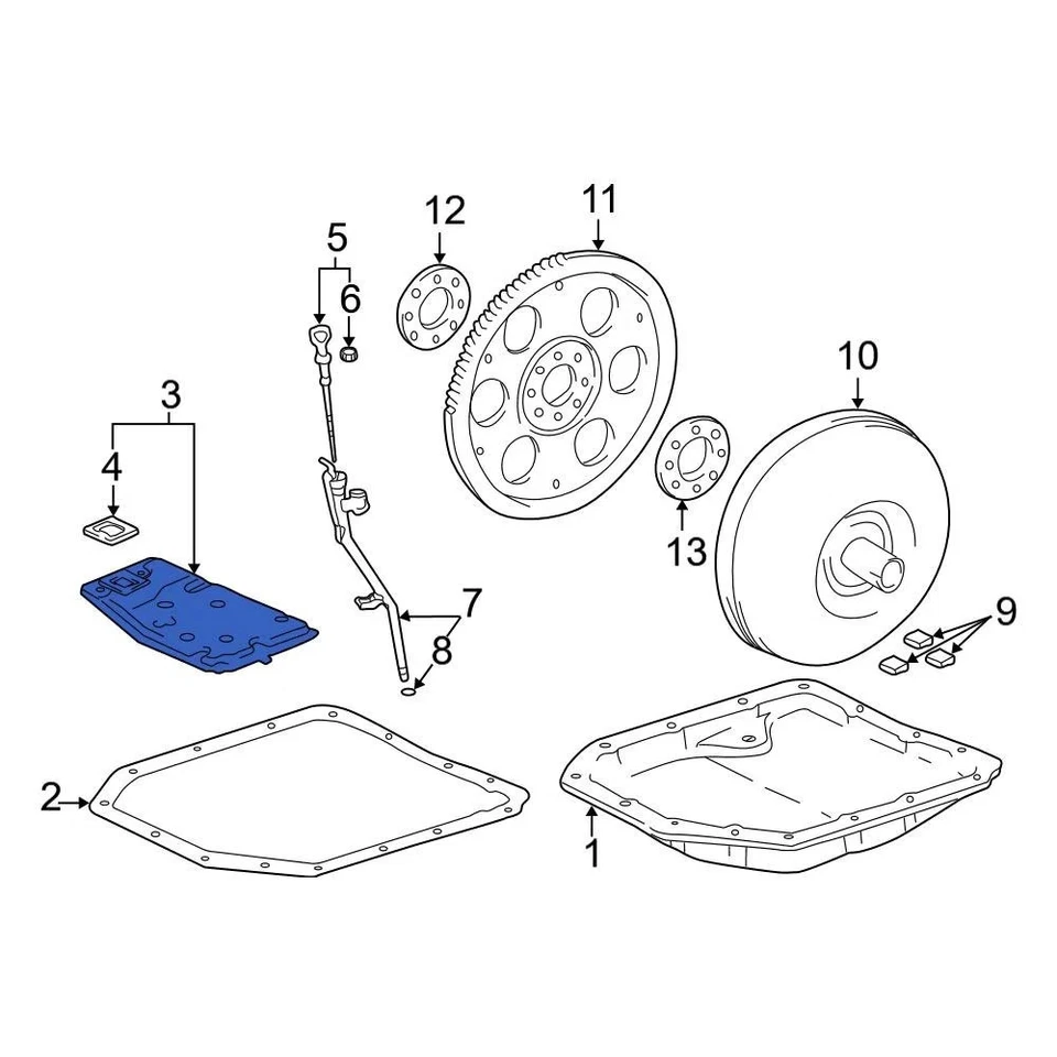 For Toyota Camry 1994-2001 Toyota 3533033030 Transmission Oil Filter Foto 3 de 4