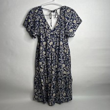 Old Navy Women’s Small Floral V Neck Sundress Short Sleeve 100% Cotton S Boho