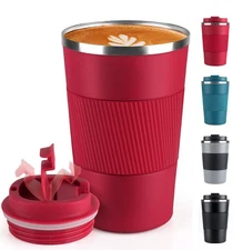 Coffee Mug 12Oz - Insulated Coffee Travel Mug Spill Proof with Leakproof Lid Vac