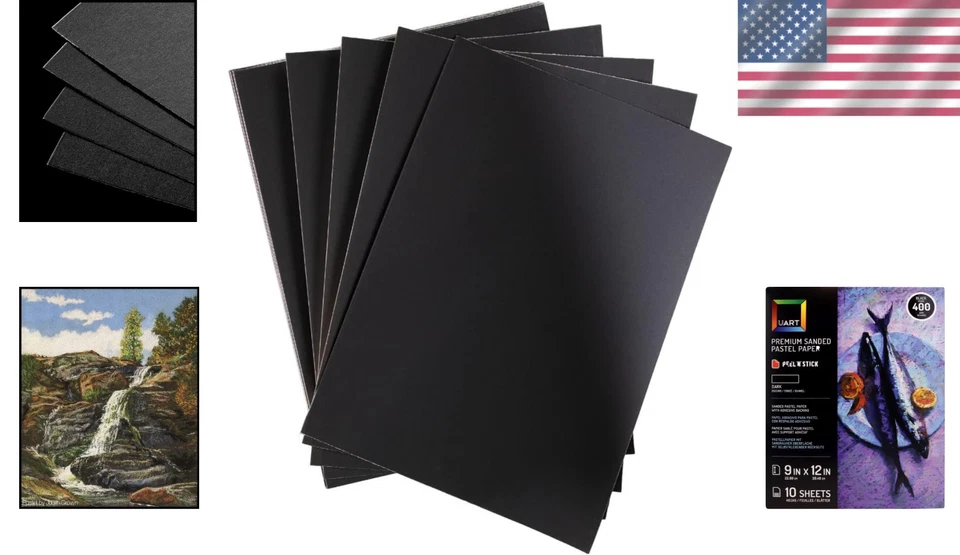 Pastel Paper Sanded Mounting Boards Peel Stick Art Surface 9x12 10 Sheets - Image 2 of 4