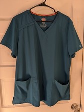 Dickies Scrub Top Women's Xtreme Stretch V-Neck DK715-CBLZ Size XL