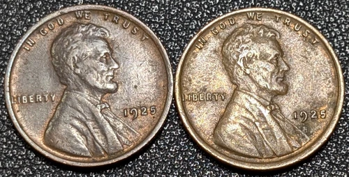 2x 1925 Copper Lincoln Wheat Cent 1C Better Date FINISH YOUR ALBUM Ships Free!