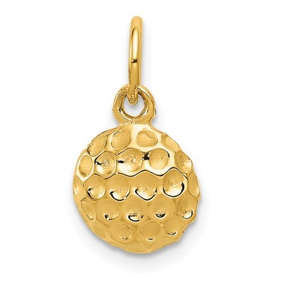 14k Domed Golf Ball Charm C40