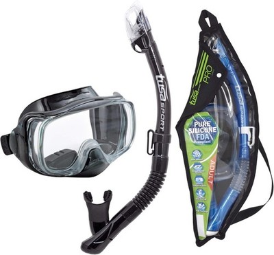 TUSA Sport Adult Imprex 3D Purge Mask Black/Black (w/reusable bag) 