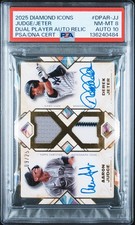 2025 Topps Diamond Icons Aaron Judge/Derek Jeter Dual GU Relic /25 - PSA AUTO 10