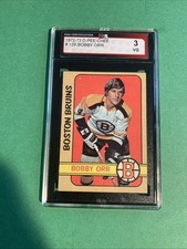 Vintage Hockey Card 1972/73 Opee Chee No.129 Bobby Orr Graded 3 VG  KSA