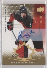 2021 Upper Deck Team Canada Juniors 122/199 Tier 1 Brett Harrison Patch Auto a3i