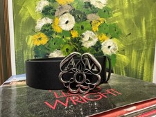 Alexander McQueen Logo Leather Belt Made In Italy
