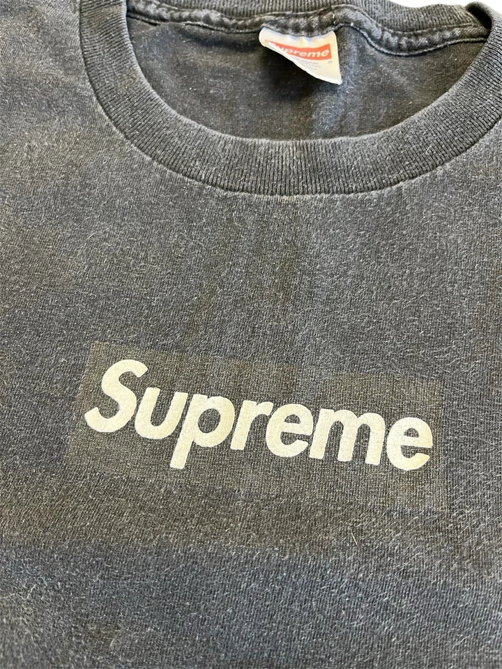 Supreme 2003 Vintage Box Logo Tee T-Shirt Black Tonal Size X-Large XL Y2K 2000s - Image 2 of 4